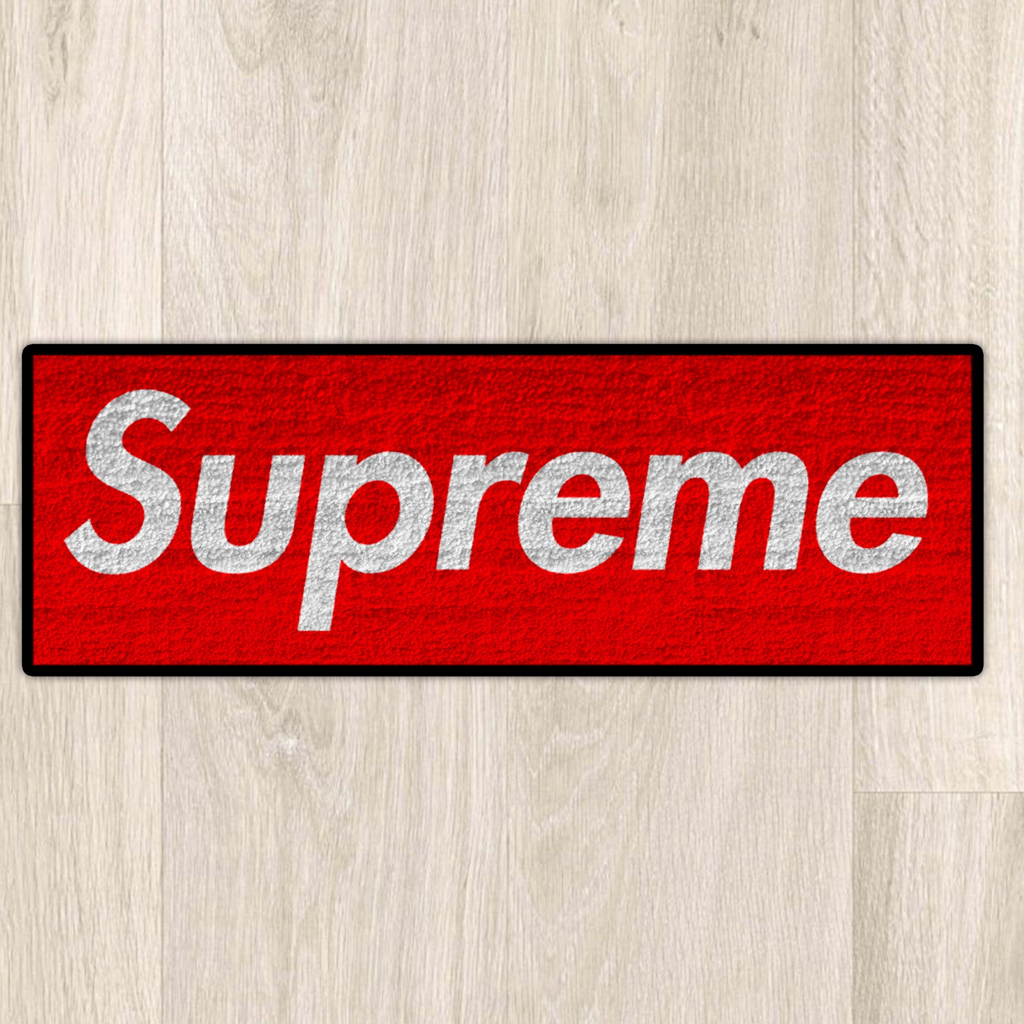 Supreme custom logo tufted rug