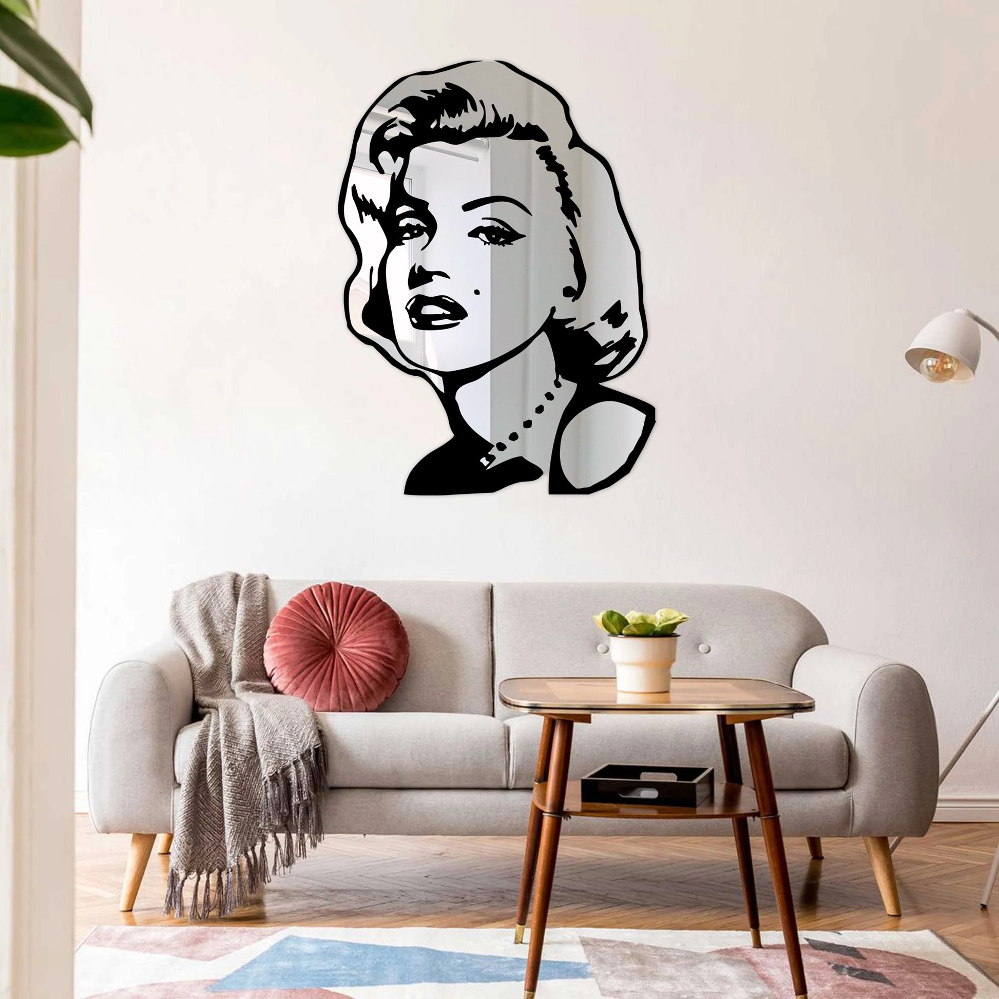 Marilyn Monroe Wall mirrors sign | Retro printed mirror – rug4nerd
